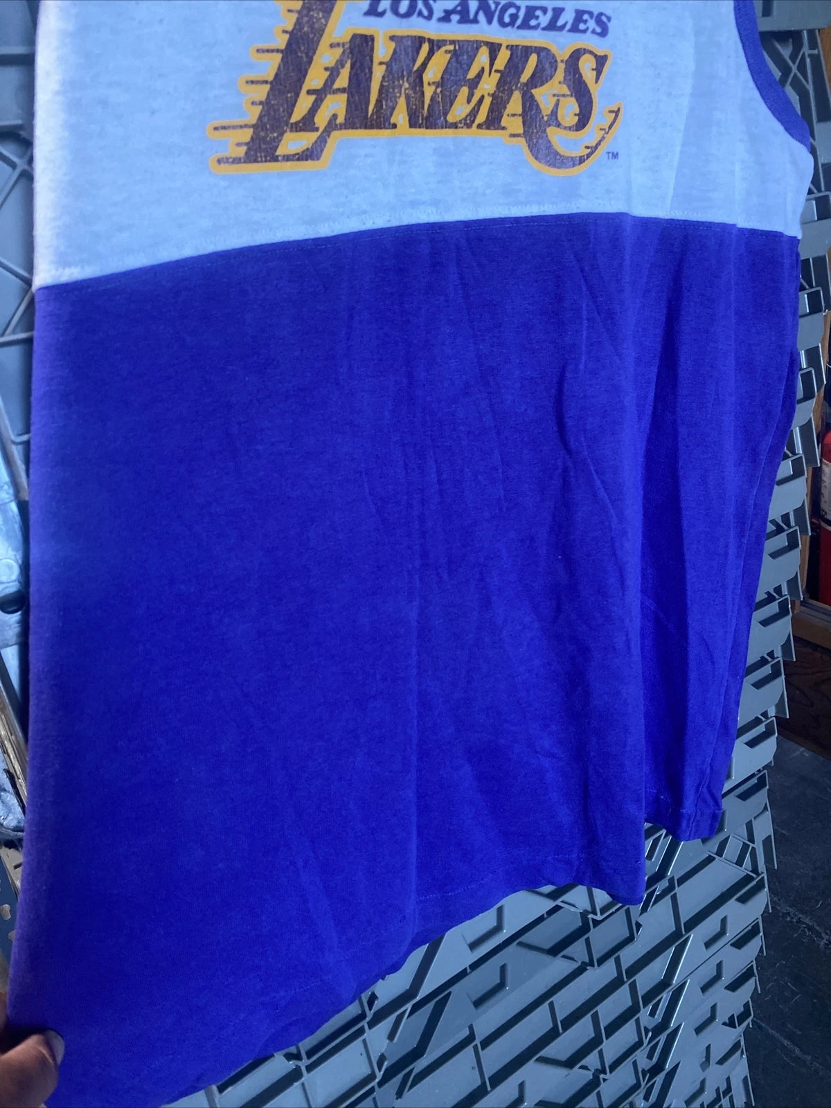 VTG Los Angeles LA Lakers NBA Tank Top Shirt Mens XL X-Large Nutmeg Mills USA