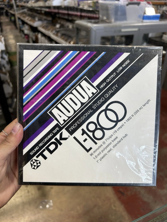 TDK AUDUA L-1800 BRAND NEW BLANK REEL TO REEL PROFESSIONAL SOUND RECORDING TAPE