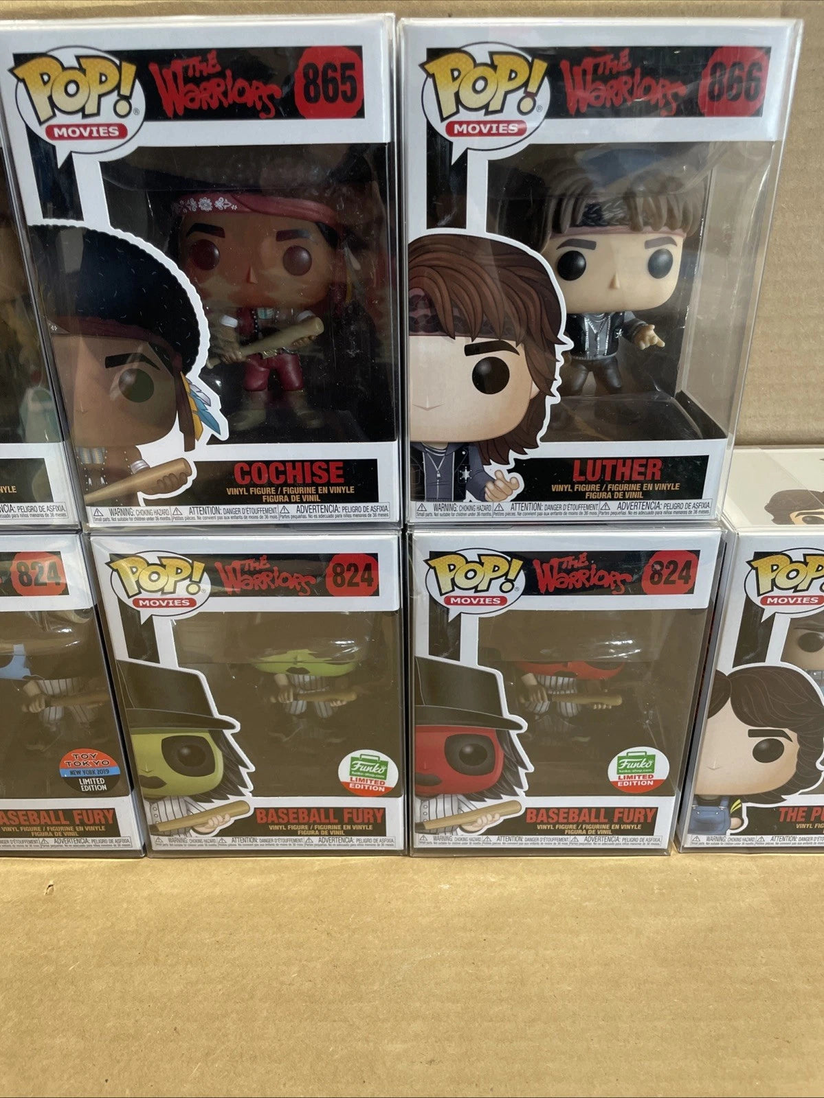 Funko Pop! The Warriors Movie Complete Set Lot Of 7 W Protectors & Case