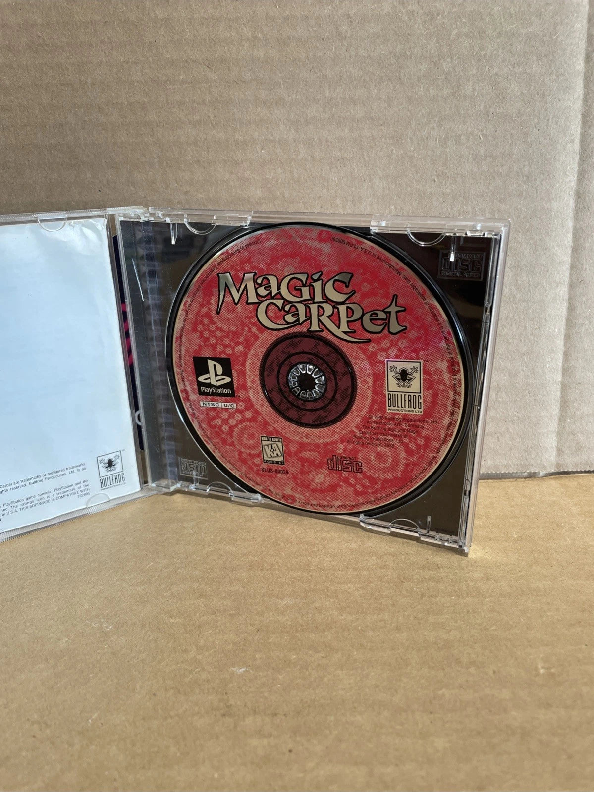 Magic Carpet Sony PlayStation 1 PS1 Black Label Complete With Manual CIB Tested
