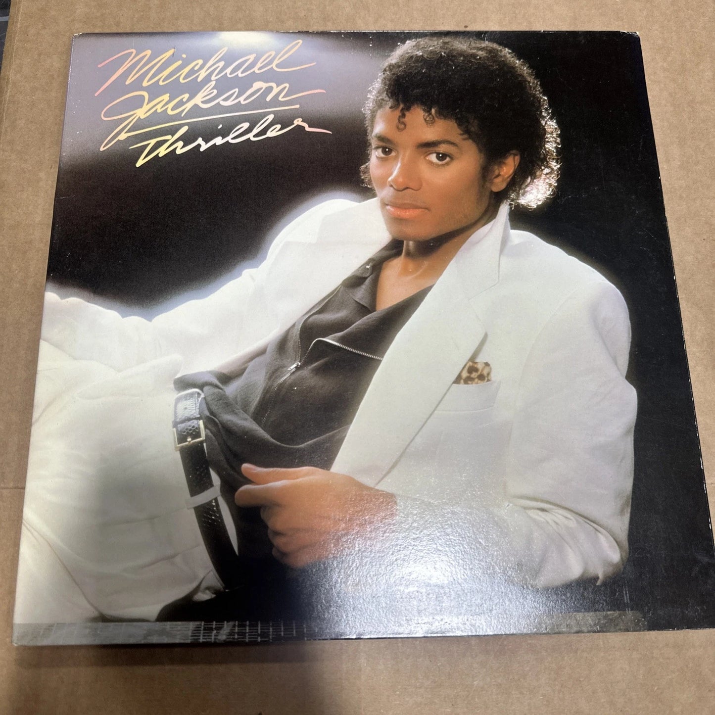 MICHAEL JACKSON THRILLER-RARE ERROR VINYL RECORD QE 38112 1st PRESS 3aa 2df