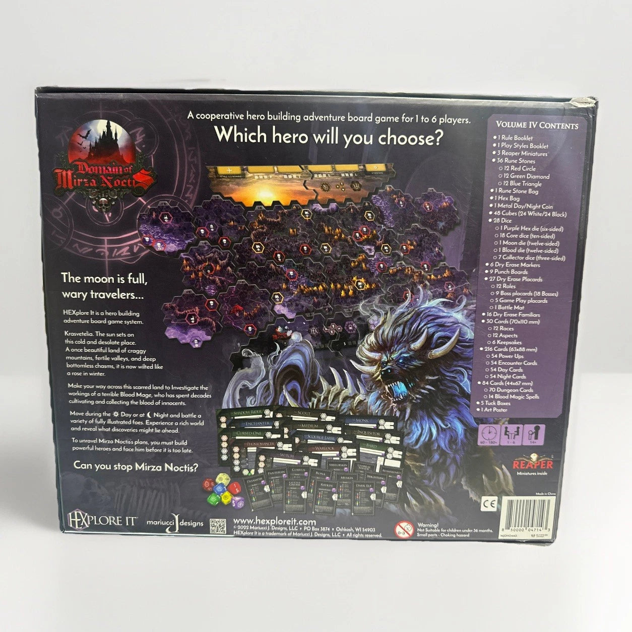 HEXplore It: The Domain of Mirza Noctis boardgame 2022 MJD Read Description