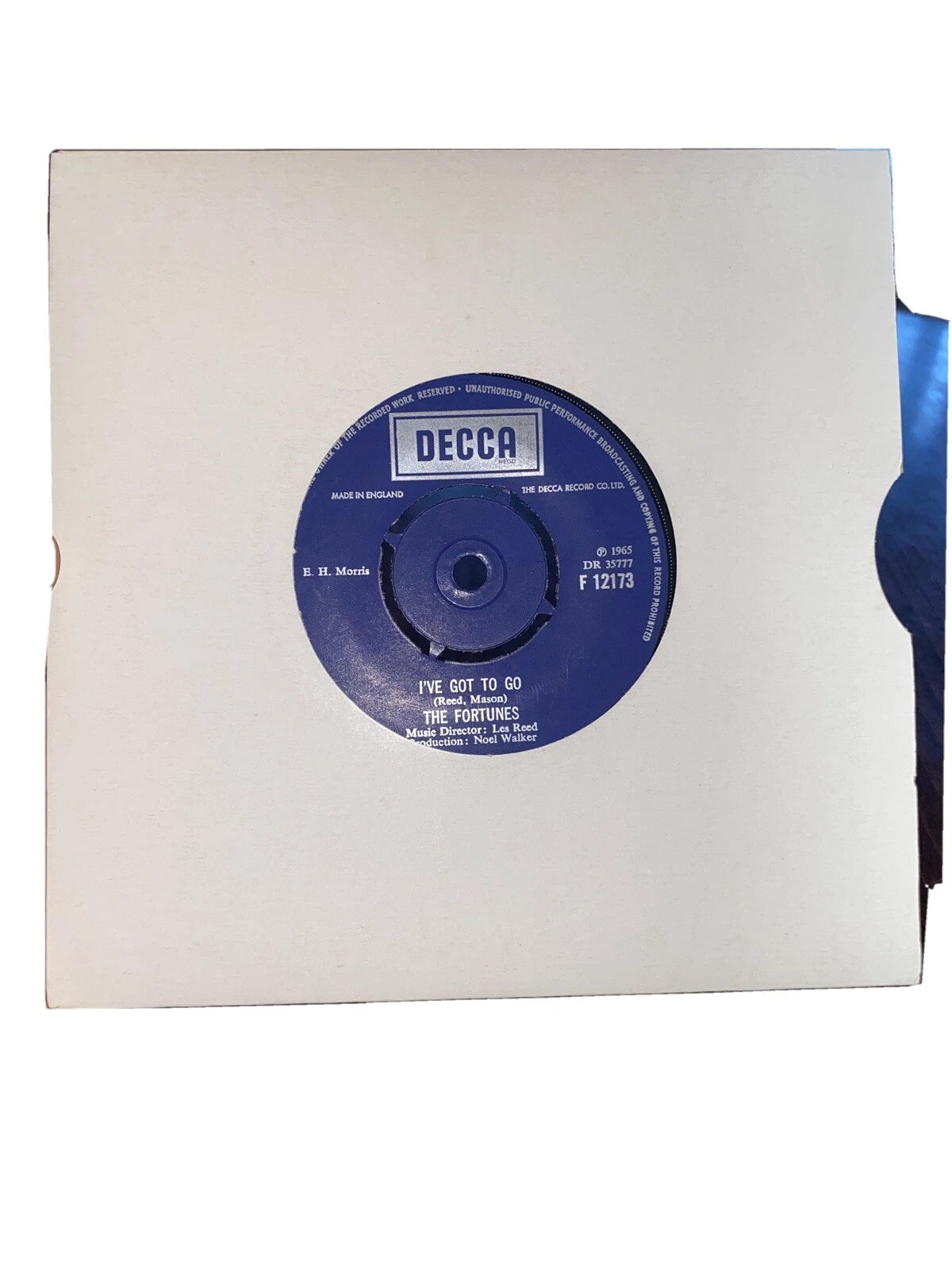 The Fortunes ‎– You've Got Your Troubles Vinyl 7" Single UK DECCA F 12173 1965
