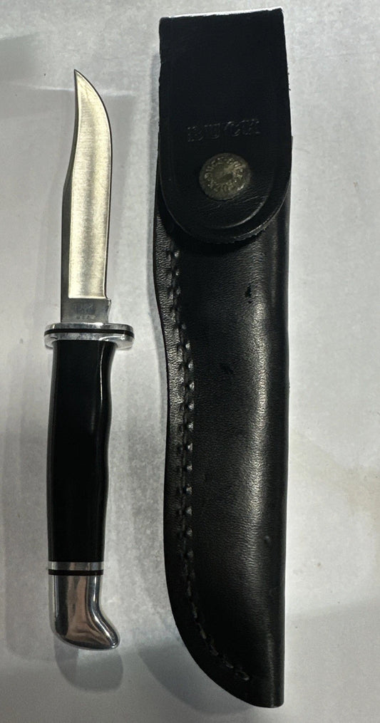 Buck Knife 102 Woodsman FIXED Blade w/Leather Sheath - Excellent Used Condition