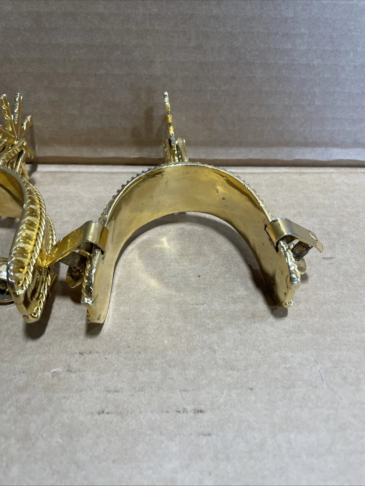 Vintage Mexican Spurs Goldplated Stainless Steel Great Condition Unique