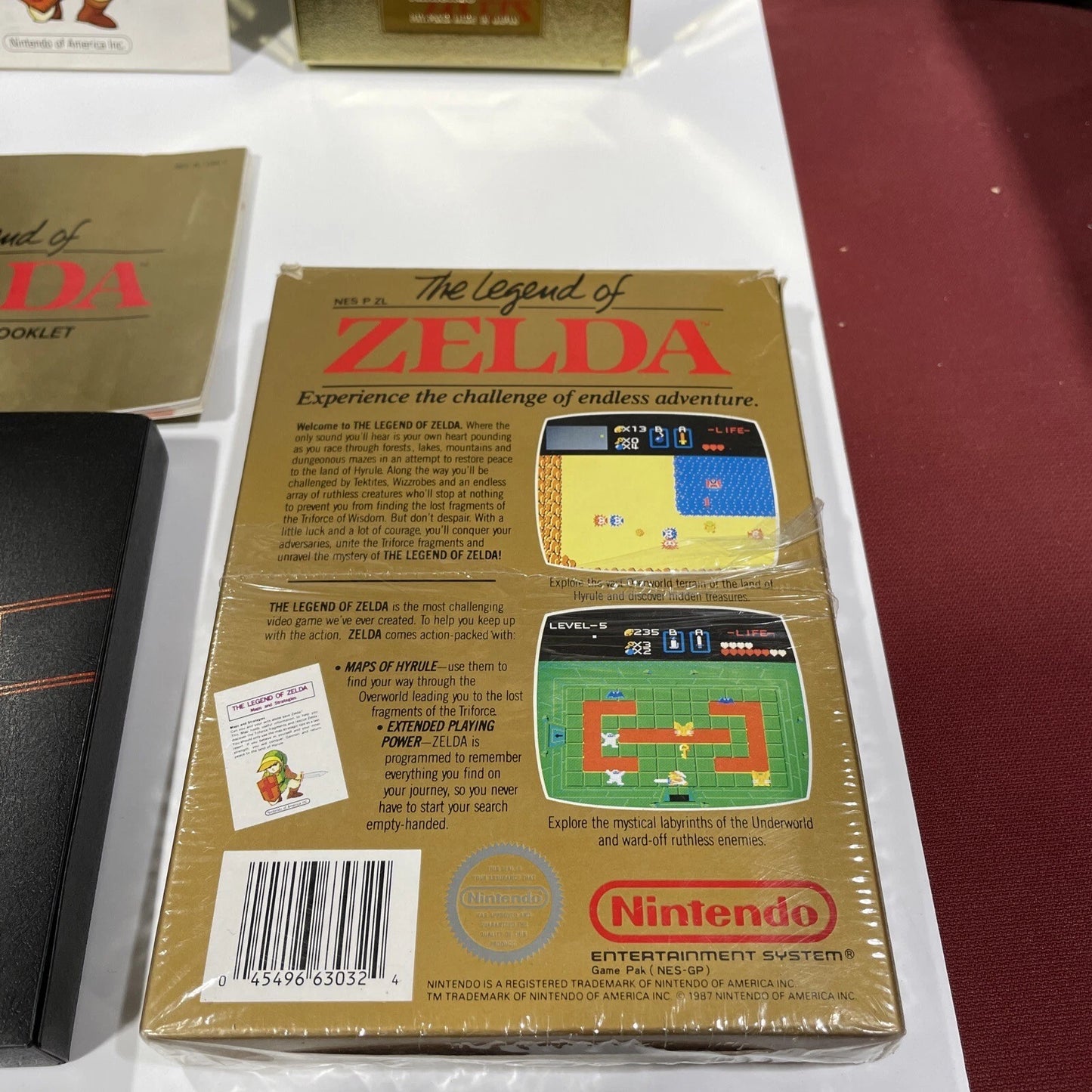 The Legend of Zelda Nes Nintendo Complete in Box w/ Map