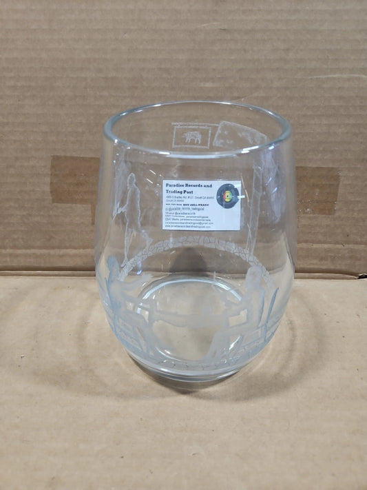 HEISEY Etched Glass Jar Rare Vintage 7 1/2 X 6 Inch Glass
