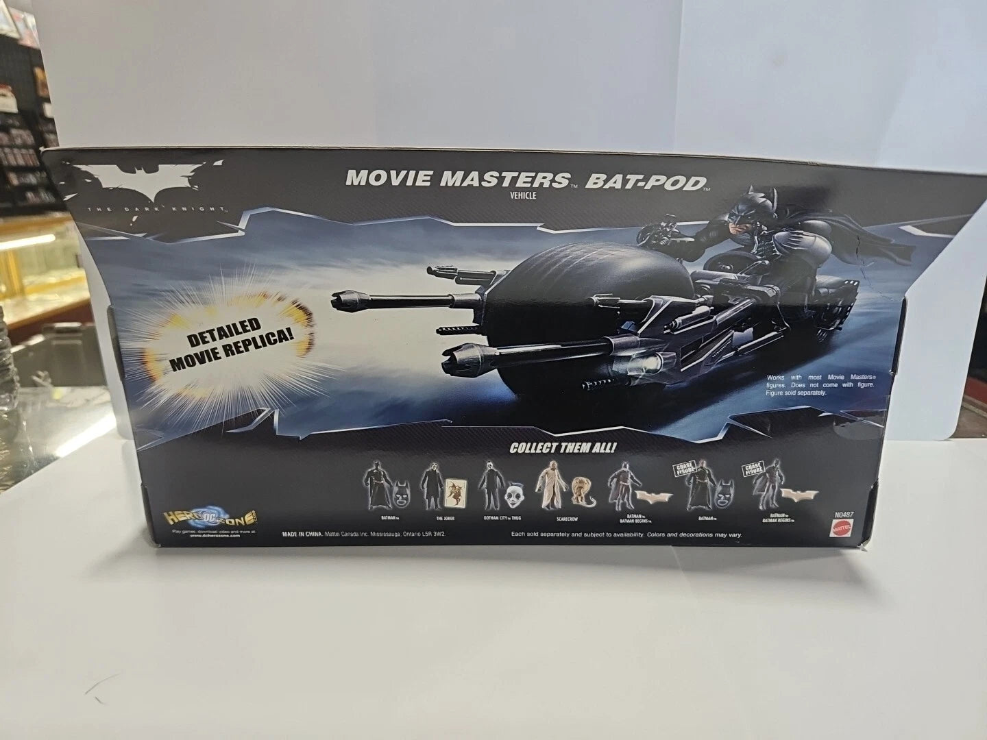 DC MATTEL BATMAN THE DARK KNIGHT MOVIE MASTERS BAT-POD 2008 NEW