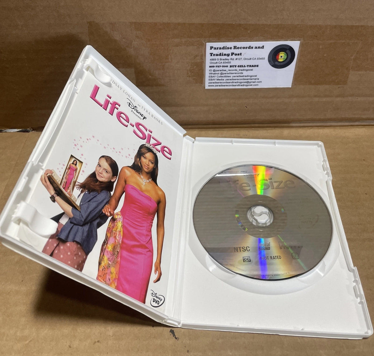 Disney Life-Size DVD 2000 Lindsay Lohan Tyra Banks With Insert