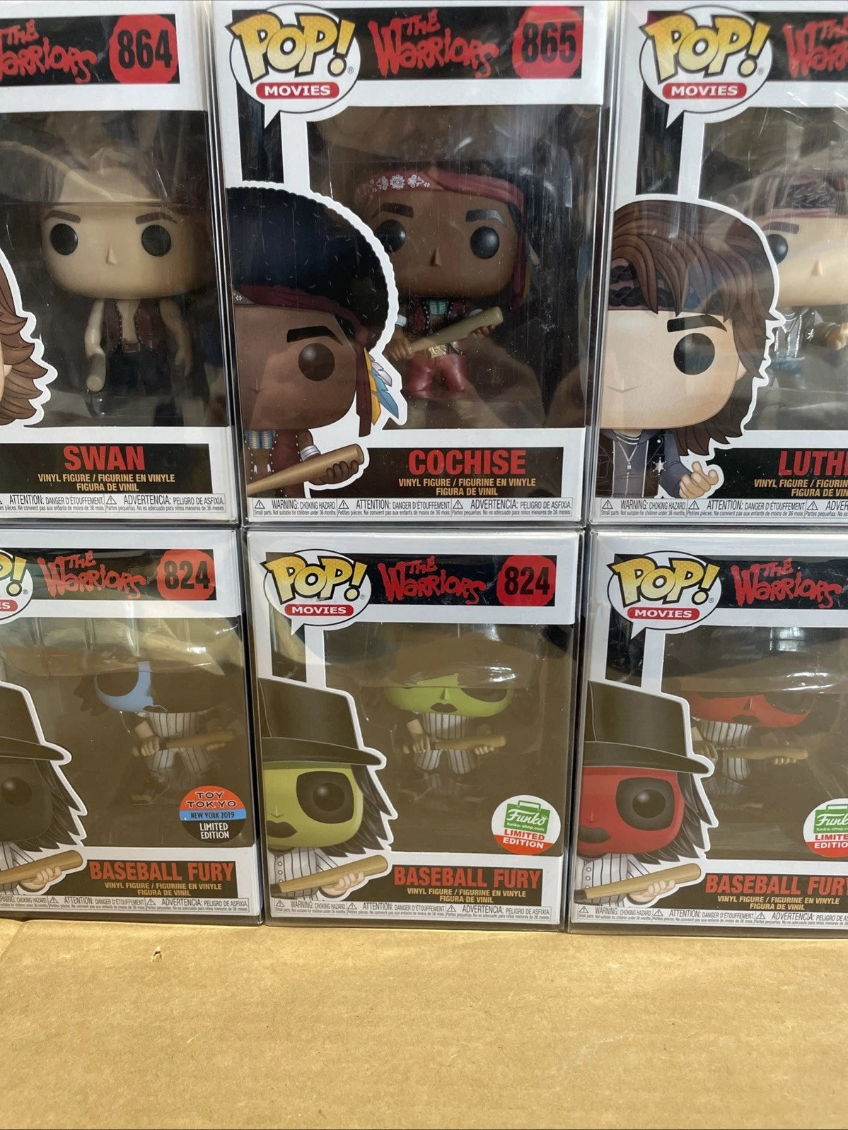 Funko Pop! The Warriors Movie Complete Set Lot Of 7 W Protectors & Case