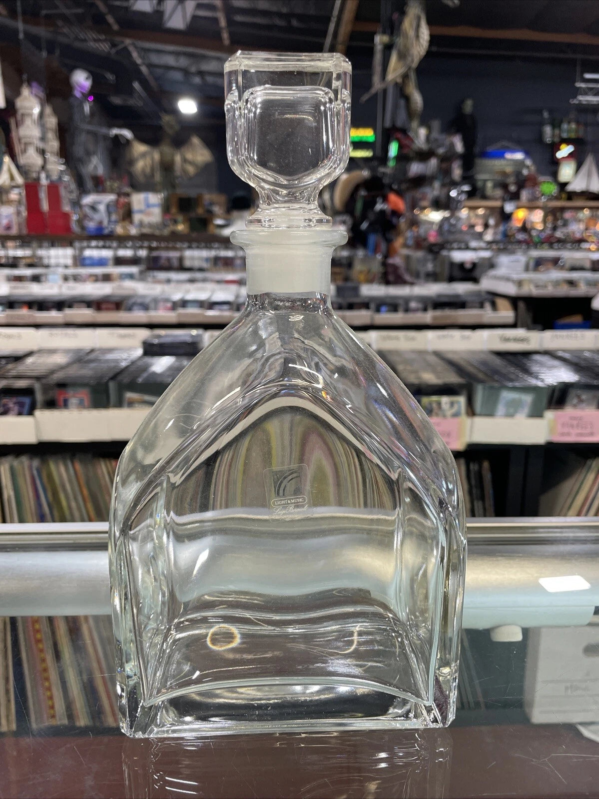 Vintage Luigi Bormioli, Light And Music, Clear Glass Bourbon Decanter, Star Trek