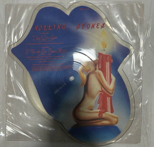 Vintage The Rolling Stones She Was Hot Mid 1984 Picture Disc 45 RPM EMI Records