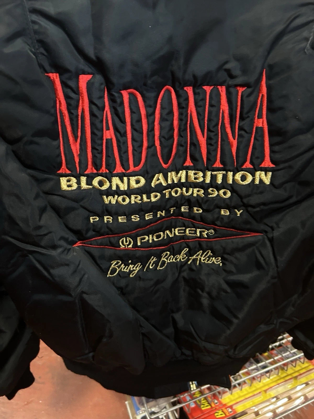Madonna Blonde Ambition Tour 1990 Pioneer Alpha Bomber Jacket Medium
