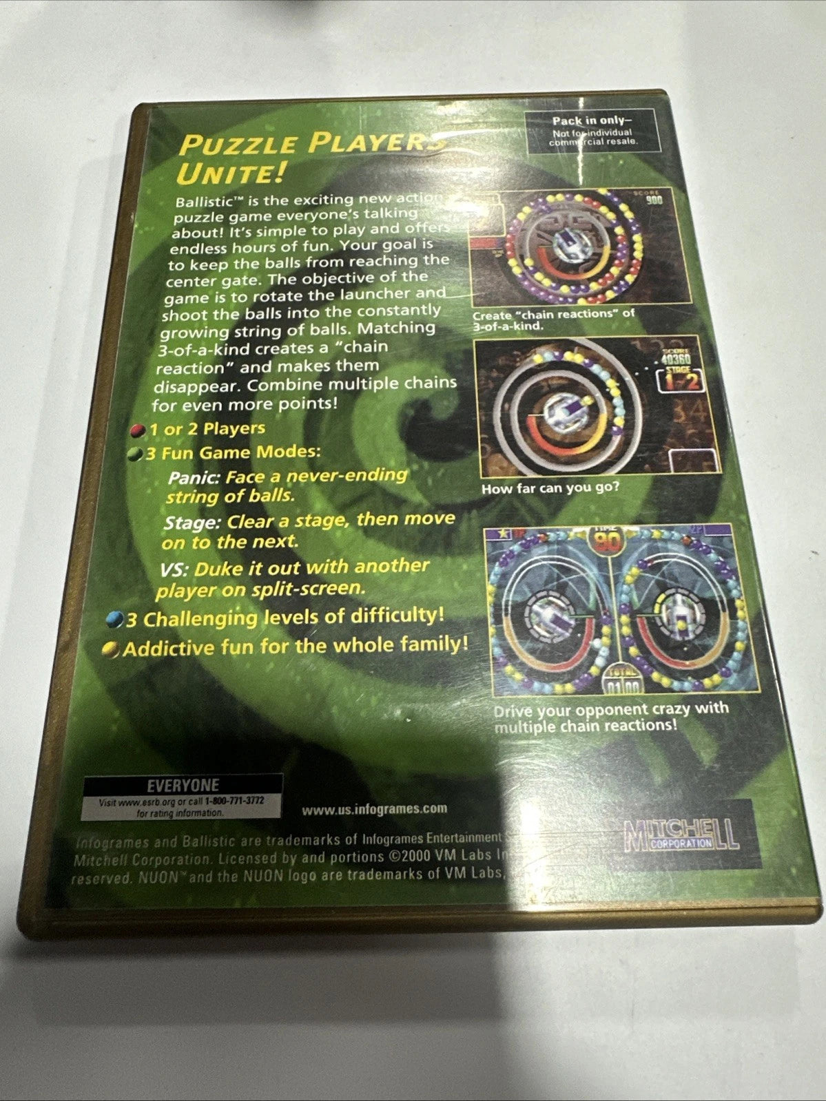 Ballistic (Samsung Nuon, 2000) Complete. Untested