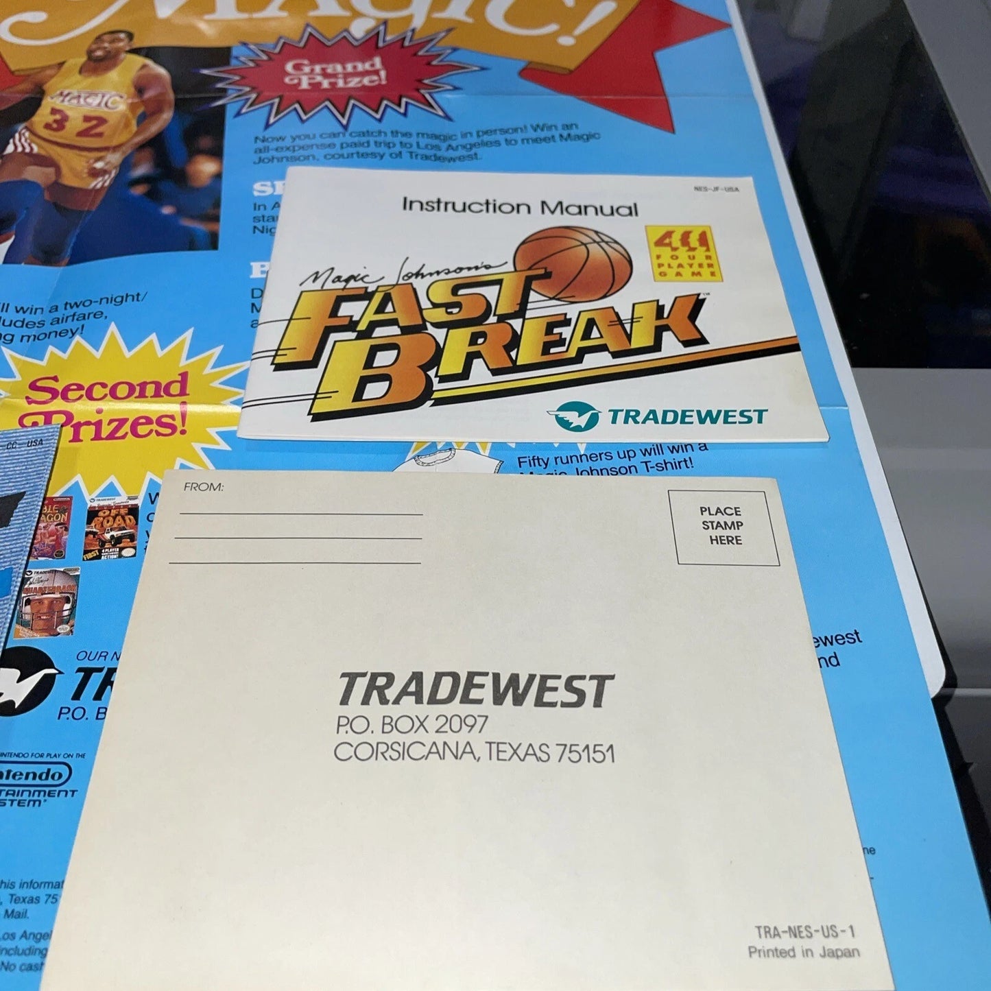 Magic Johnson's Fast Break (Nintendo, NES 1990) CIB MINT CONDITION COMPLETE
