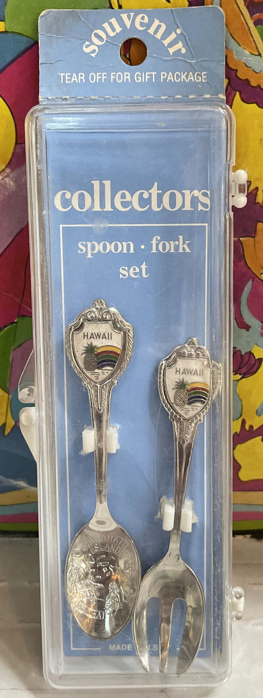 Hawaii Souvenir Collectors Spoon & Fork Set
