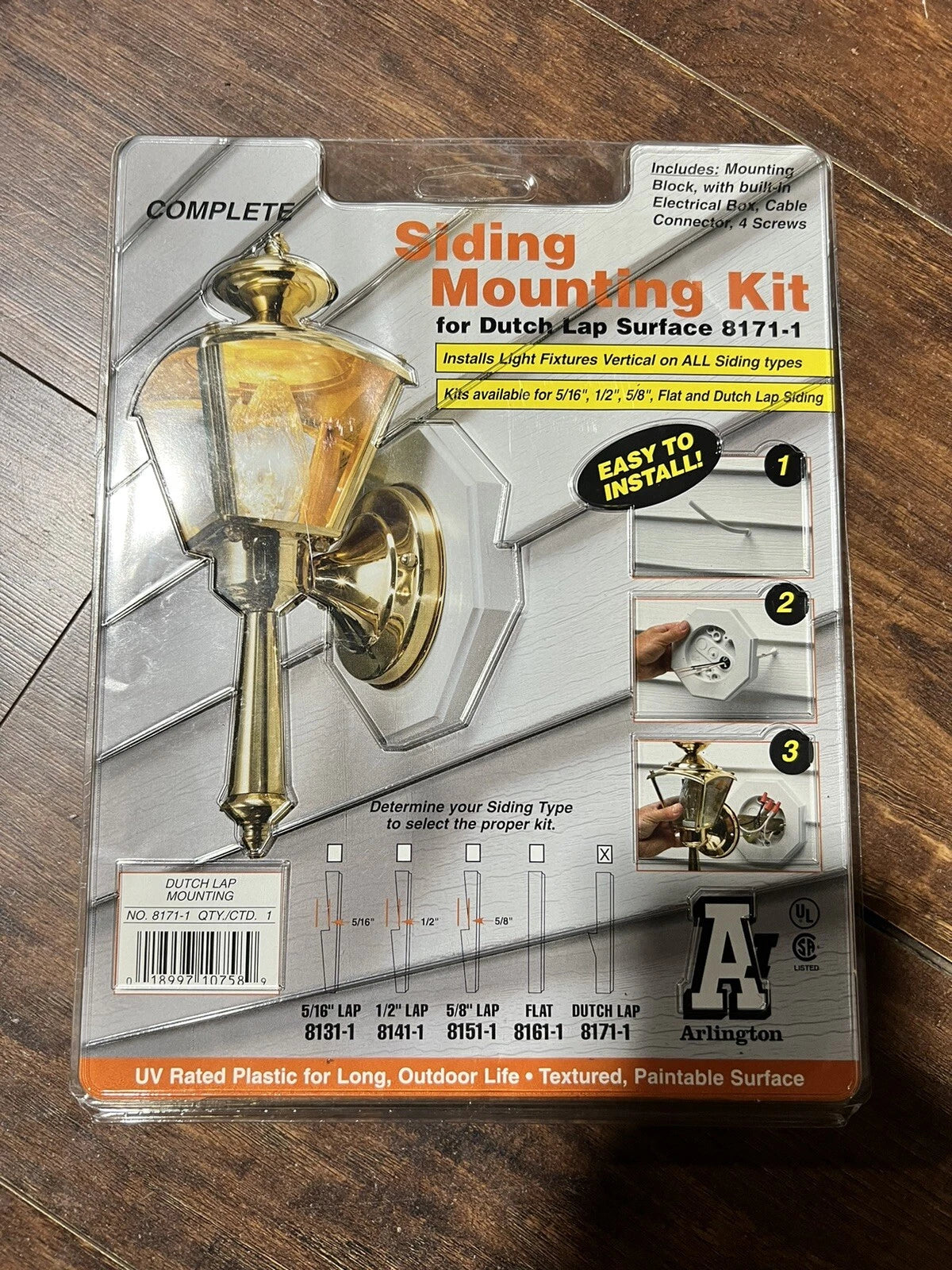 Arlington 8141 Vertical Siding Lamp Mounting Kit