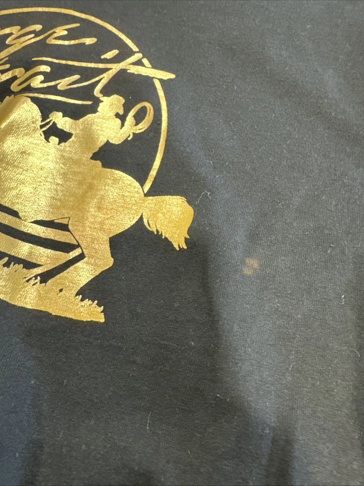 George Strait On Tour T-shirt Screen Stars Best Large Black And Gold Shirt