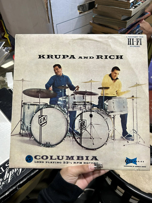 Gene Krupa And Buddy Rich Krupa And Rich MONO Columbia Vinyl LP