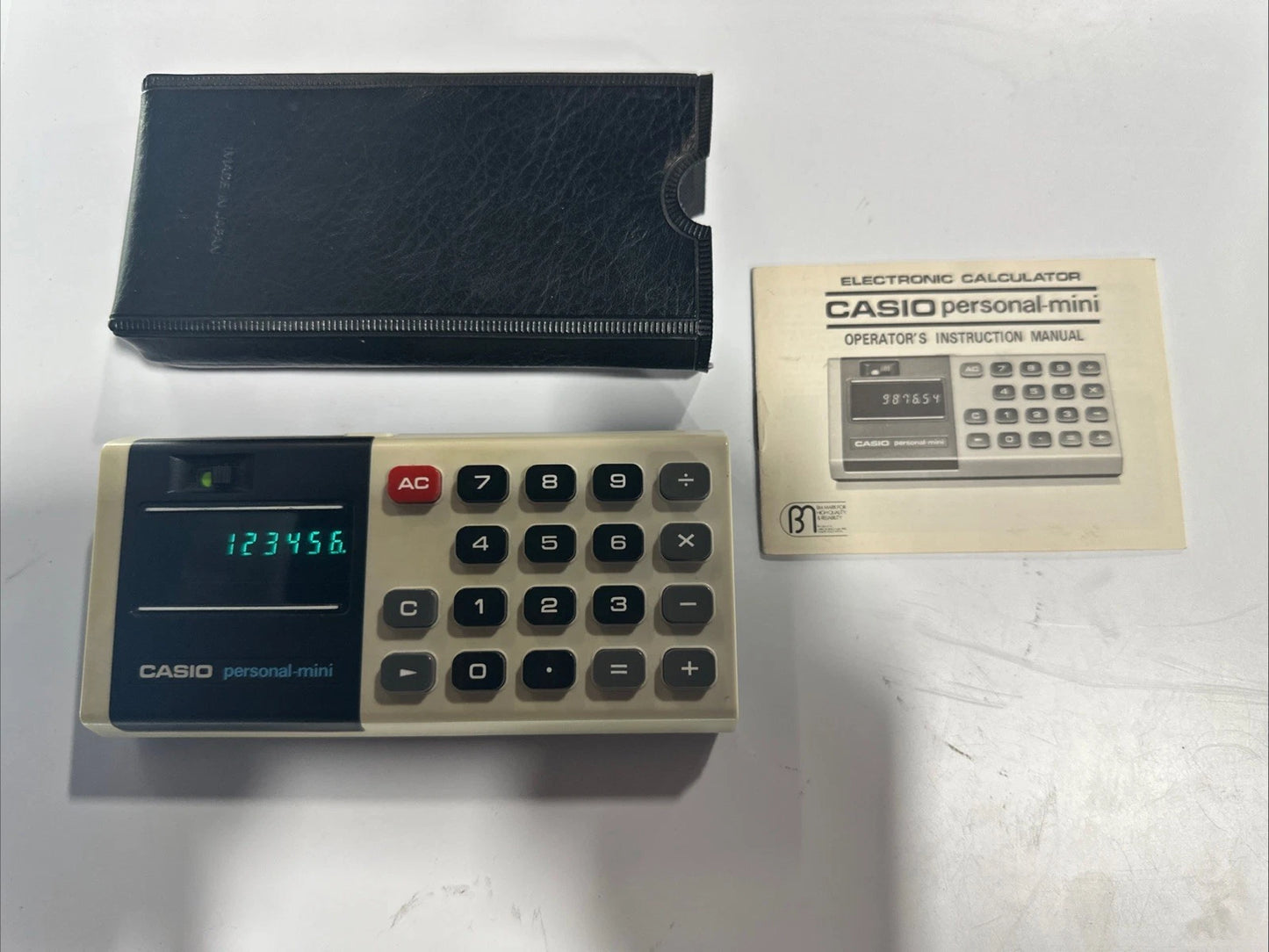Vintage Casio Personal Mini Pocket Calculator AD-2S TESTED WORKING & CLEAN Japan