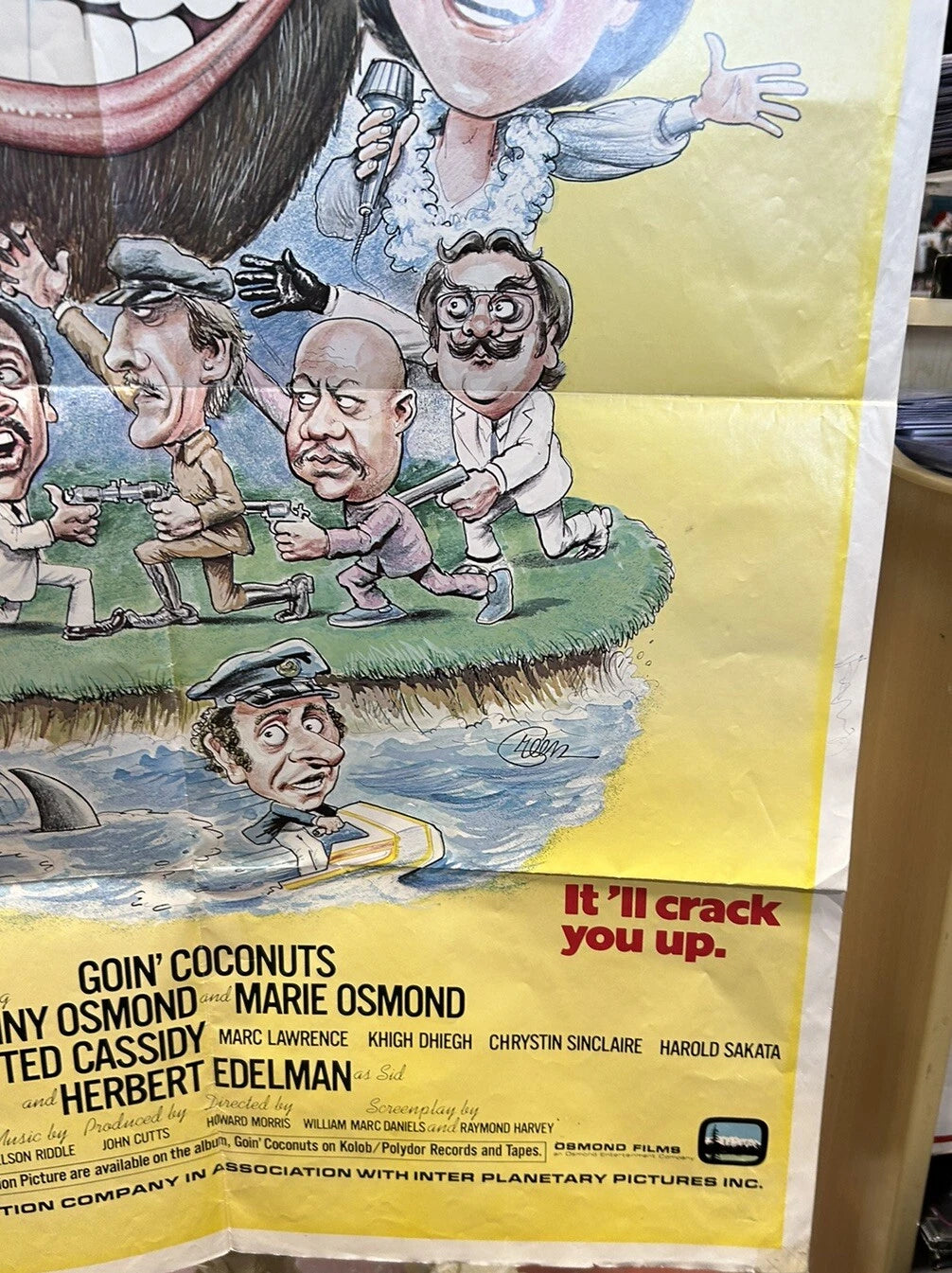 GOIN' COCONUTS 1 SHEET MOVIE POSTER DONNY MARIE OSMOND TED CASSIDY HAROLD SAKATA