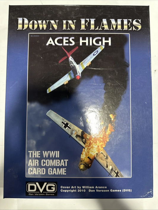 New in Shrink NIS - Down in Flames Aces High War Game by DVG Games - Open Box