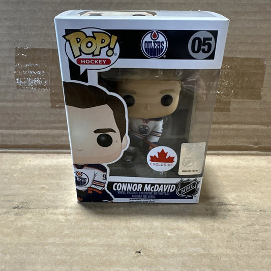 Connor Mcdavid Funko POP! NHL Hockey #05 Oilers Canada Exclusive White Jersey