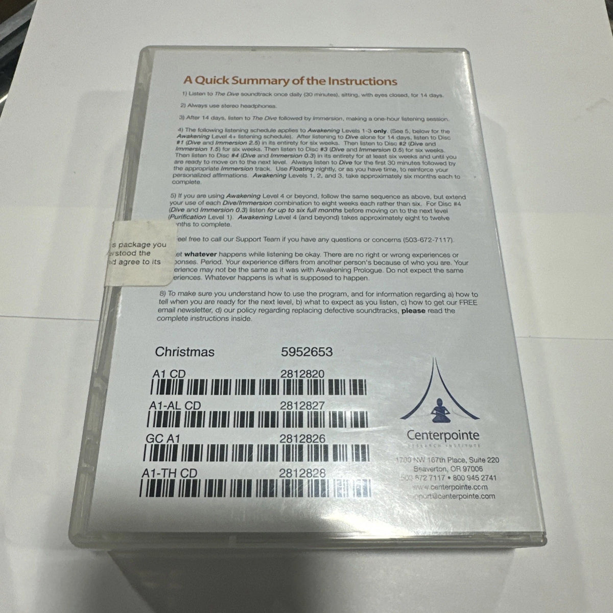 Awakening Level 1 The Holosync Solution Developmental Tools for Self Mastery CDs