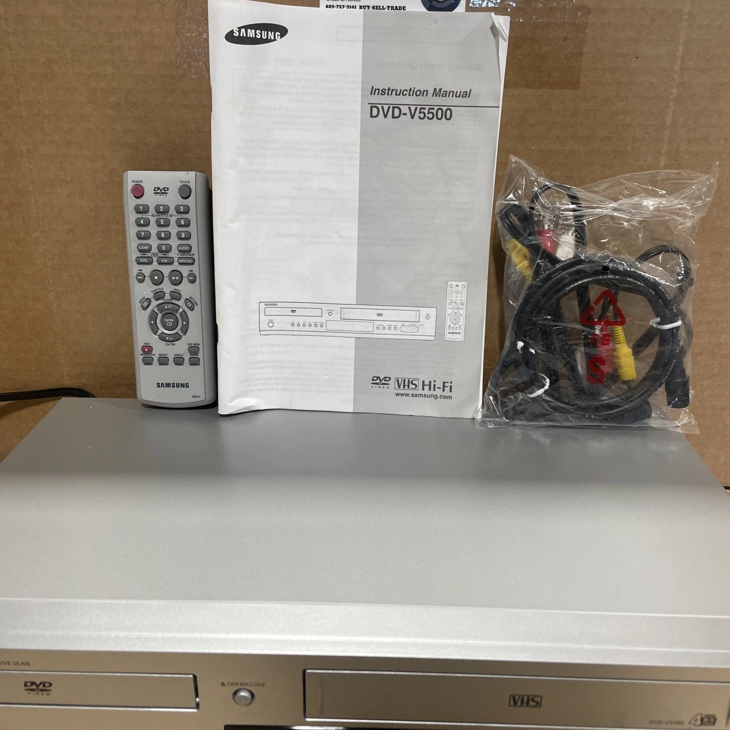 Samsung DVD-V5500 DVD/VCR Combo w/OEM Remote, Cables Orig Box TESTED