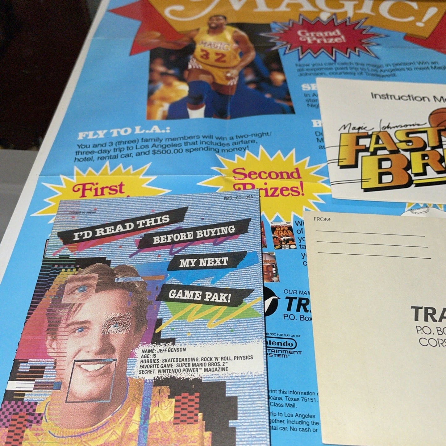 Magic Johnson's Fast Break (Nintendo, NES 1990) CIB MINT CONDITION COMPLETE