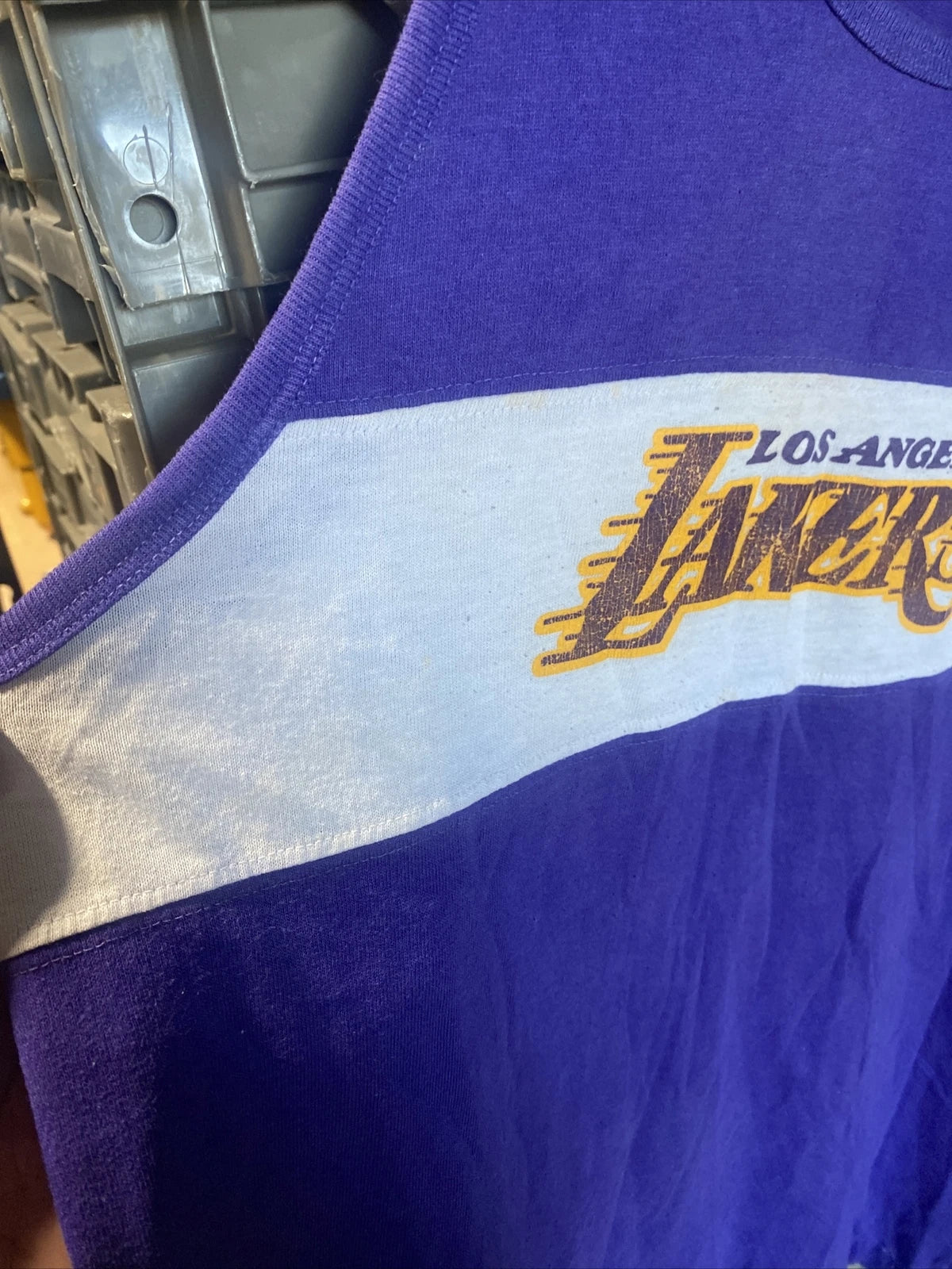 VTG Los Angeles LA Lakers NBA Tank Top Shirt Mens XL X-Large Nutmeg Mills USA