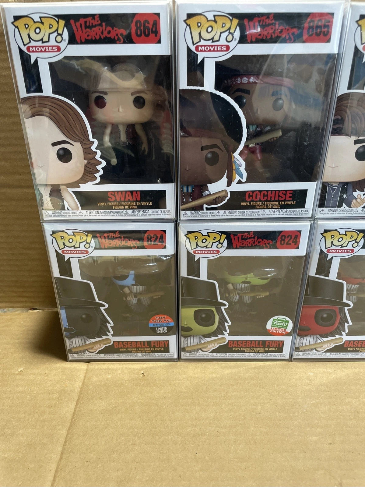 Funko Pop! The Warriors Movie Complete Set Lot Of 7 W Protectors & Case
