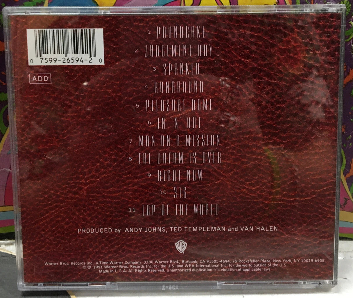 Van Halen For Unlawful Carnal Knowledge CD