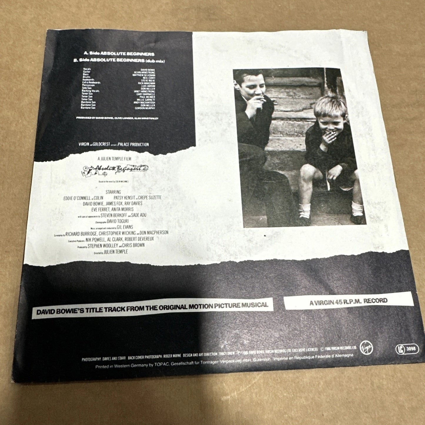 Japanese press 7inch DAVID BOWIE ABSOLUTE BEGINNERS
