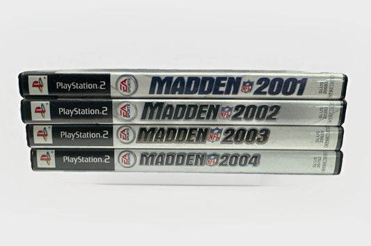 Madden NFL 2001-2004 PlayStation 2 PS2 Football Video Game Lot