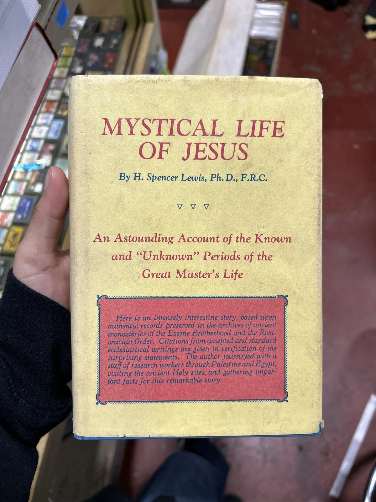 The Mystical Life Of Jesus By Spencer Lewis Vintage 1982 Hardcover DJ