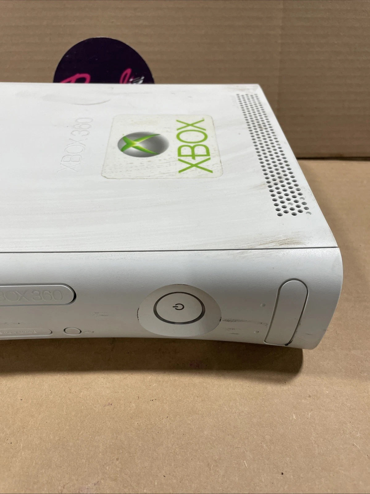 Microsoft Xbox 360 White Console Only For Parts As Is Repair Or Not Working