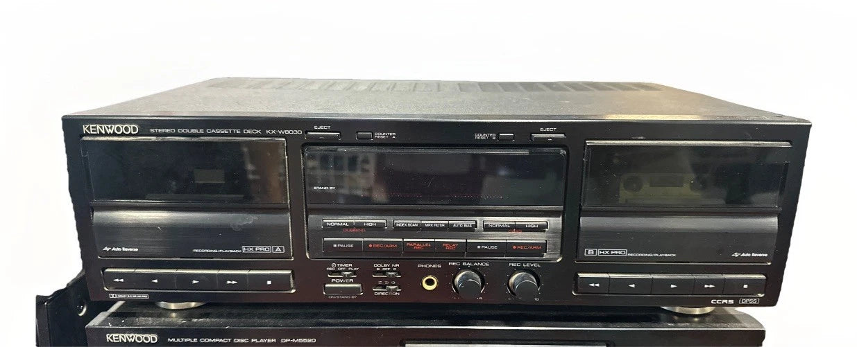 Kenwood Dual Cassette Deck Tape Recorder KX-W8030 tested/works