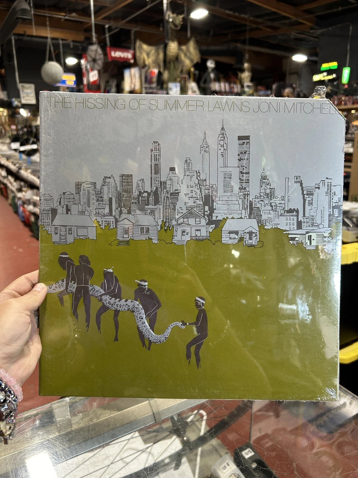 SEALED 1975 JONI MITCHELL THE HISSING OF SUMMER LAWNS no barcode promo cut