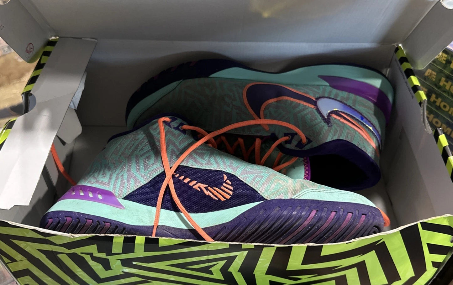 Size 11.5 Mens Nike Zoom LeBron NXXT Genisus Hyper Turquoise Basketball Sneakers