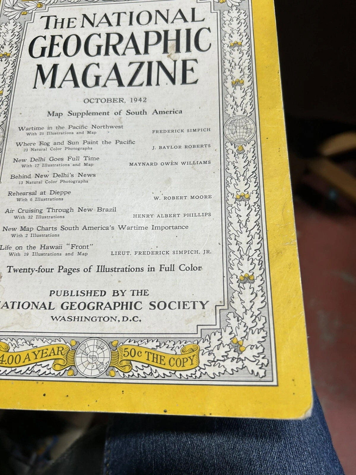 Vintage Oct 1942 National Geographic Vol LXXXII No 4