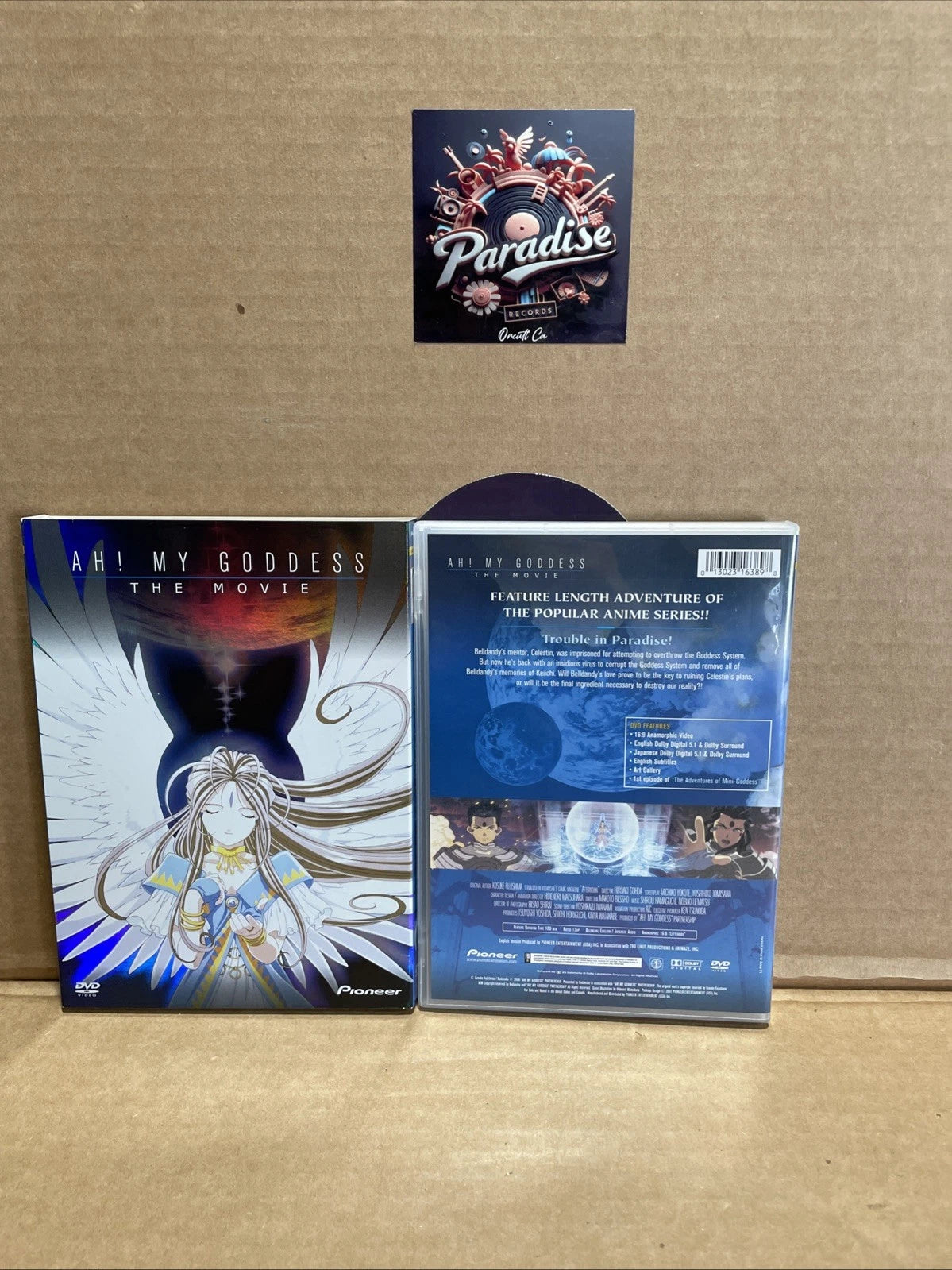 Ah! My Goddess The Movie DVD w/ Slipcover Pioneer 2000 With Card