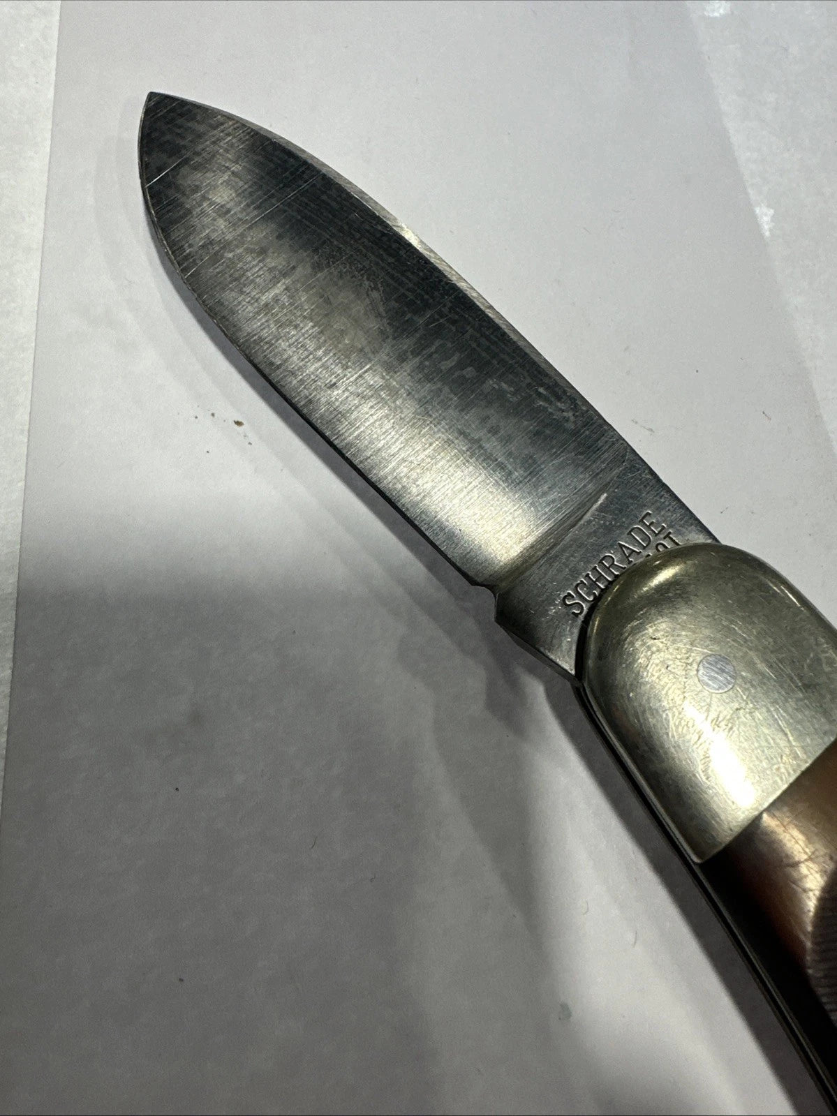 Rare Schrade USA Old Timer 51OT Big Timer Large Sunfish Knife w Sheath 510t
