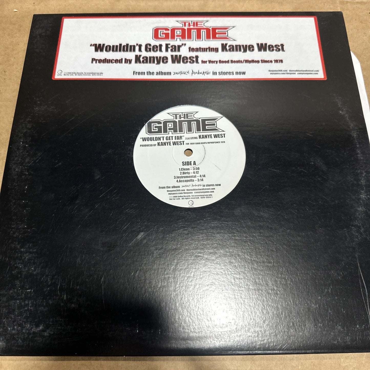 The Game Ft Kanye West- Wouldn't Get Far 12'' vg++