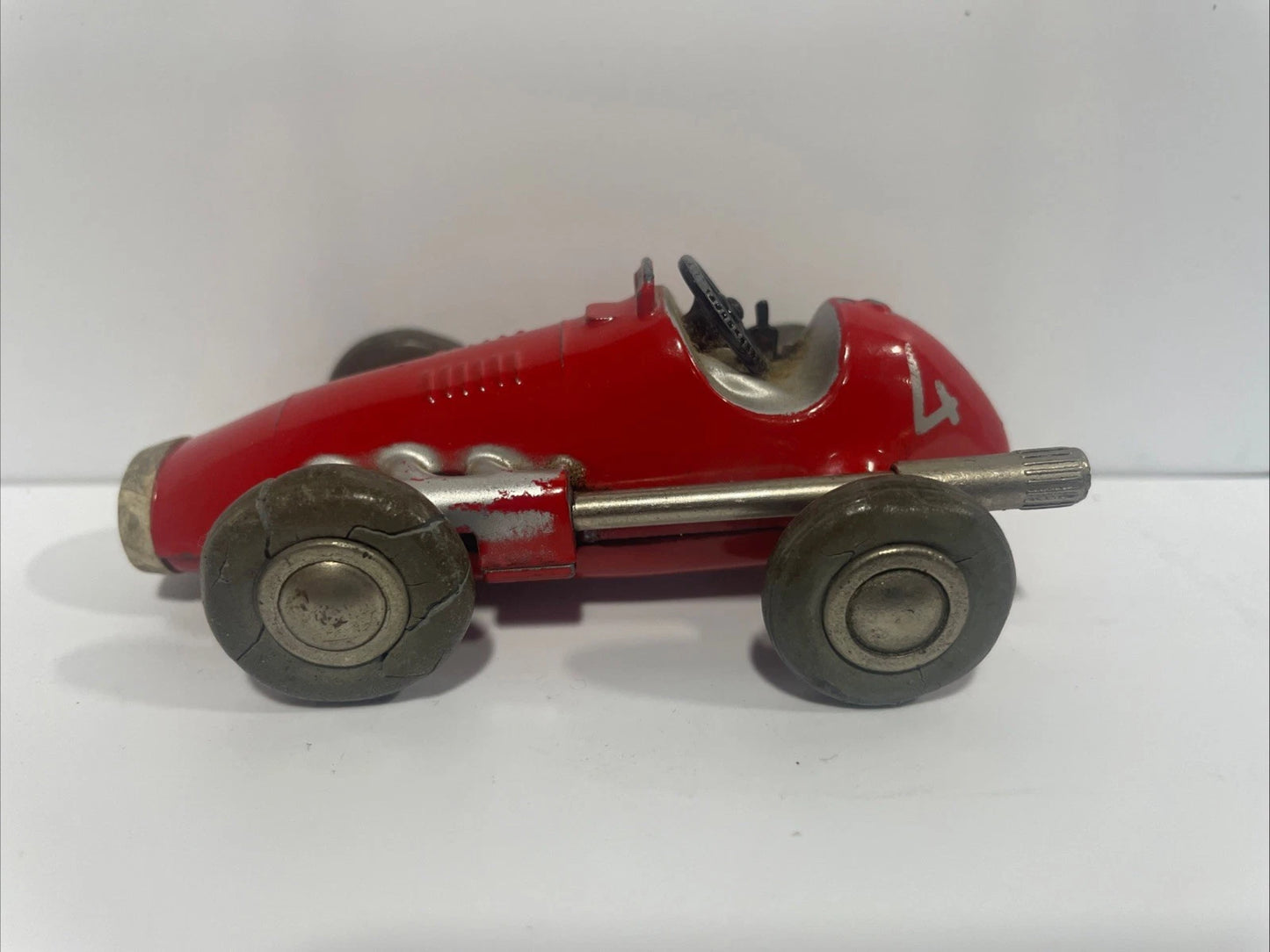 Vintage Schuco Micro Racer 1040 Red Made in US Zone Germany Car #3 No Key