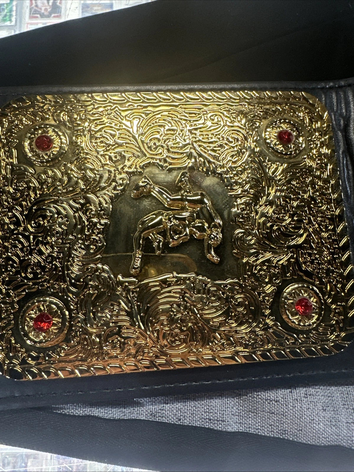 WWE Big Gold-Figures Inc. World Heavyweight Championship Commemorative Belt WCW