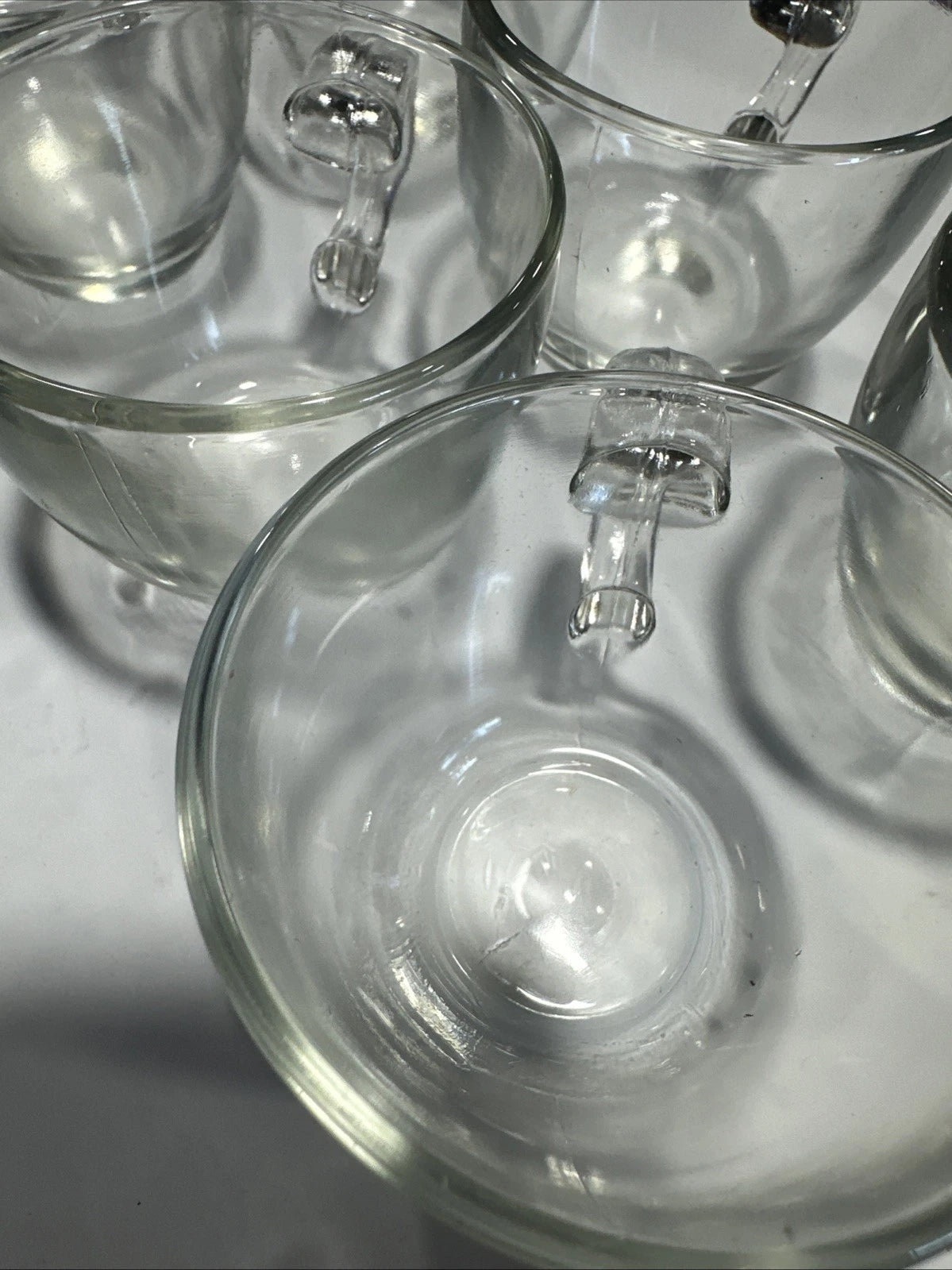 Vintage Clear Glass Punch Cups Sturdy Cups Set of Eight In Original Box