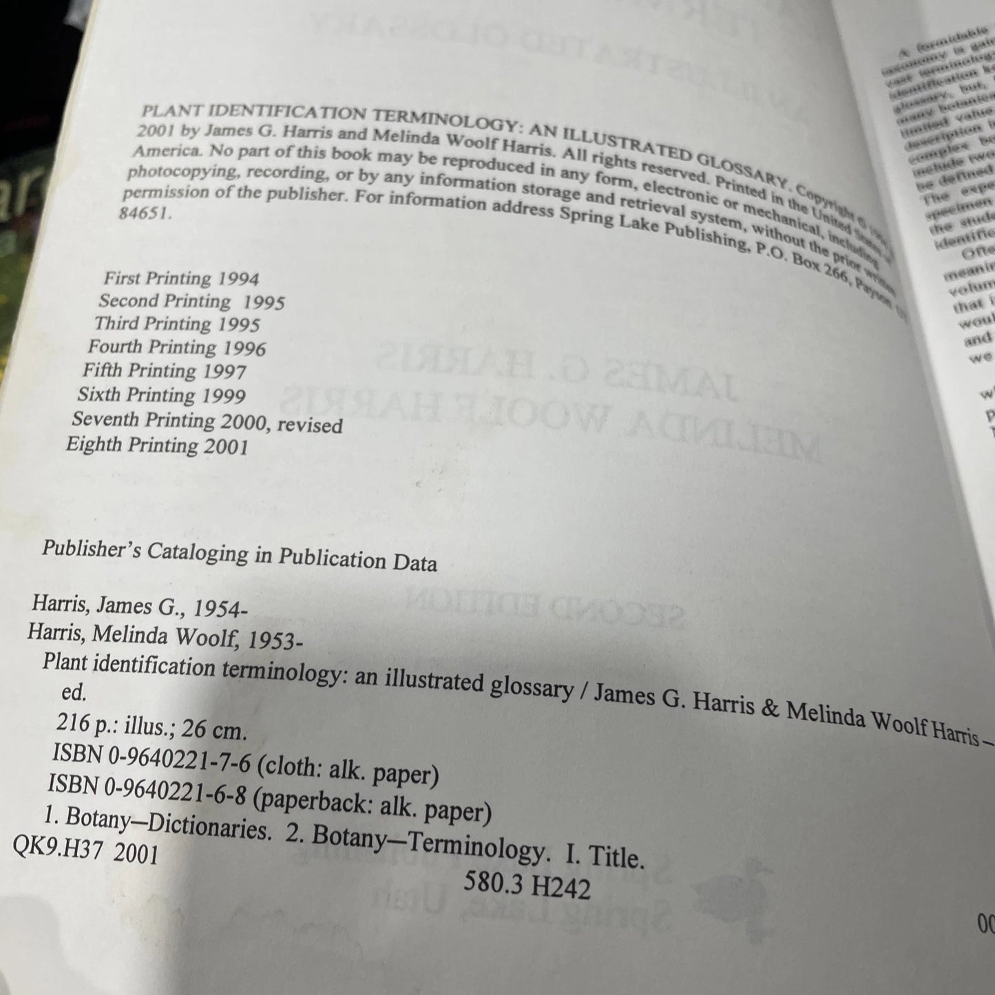 Plant Identification Terminology: An Illustrated Glossary by James G Harris