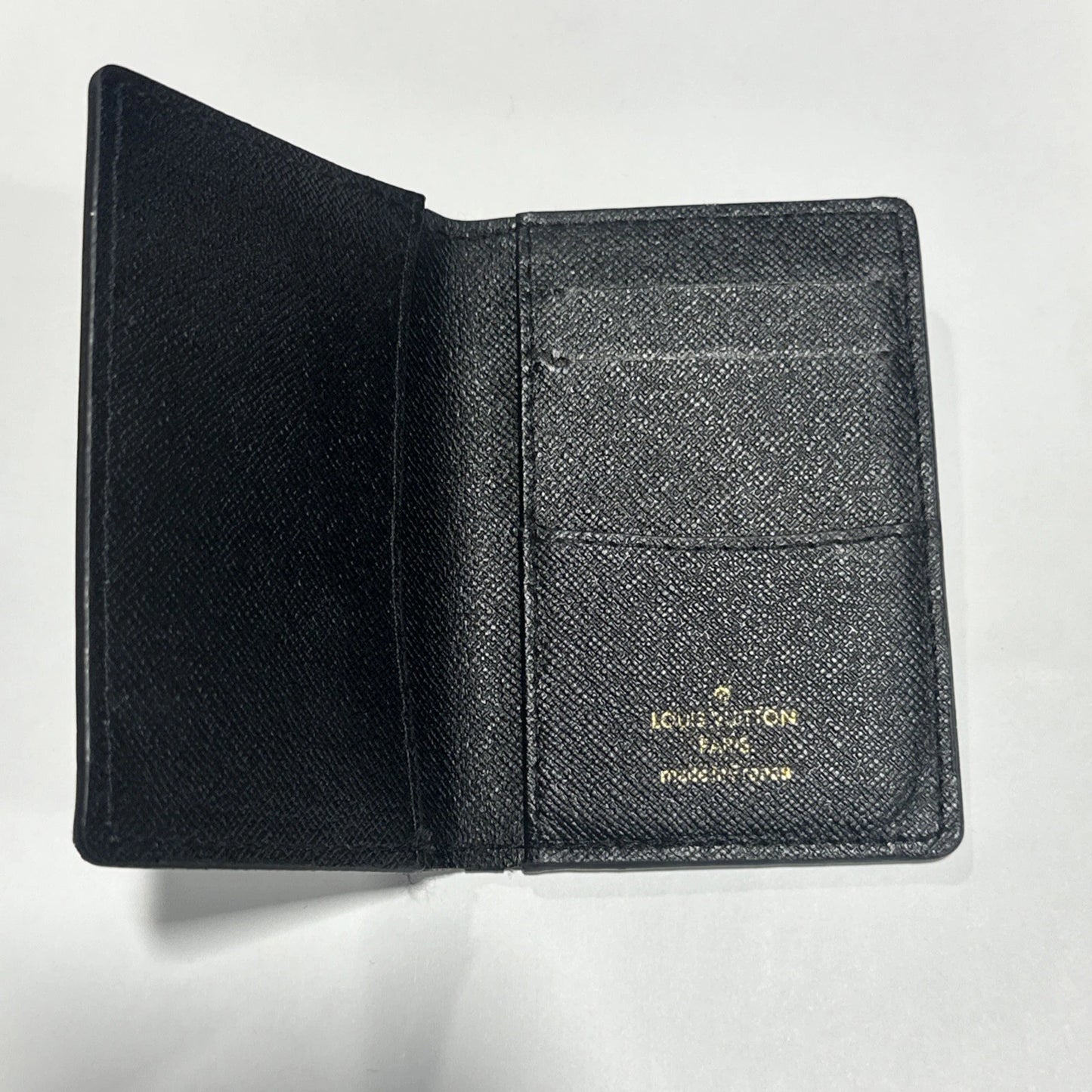 Auth LOUIS VUITTON Damier Graphite Pocket Organizer Card Case