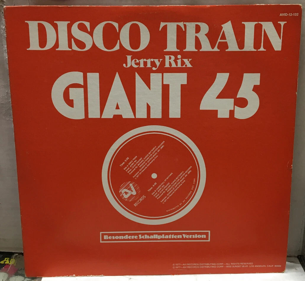 Jerry Rix Disco Train 12” Single AVID-12-132